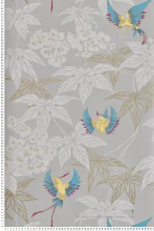 Top Vente Papier peint Feuillage Grove Garden gris - Folium de Osborne & Little Réf. OSB-W5603-09