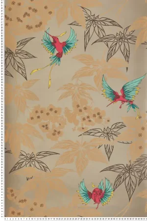 Papier peint Feuillage Grove Garden doré - Folium de Osborne & Little Réf. OSB-W5603-08 Dernier Modèle