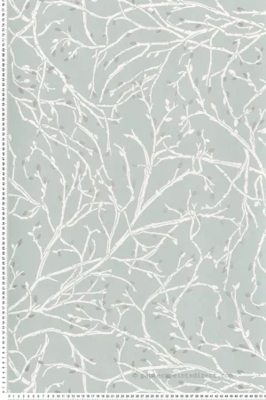 Papier peint Branche Twiggy vert d‘eau - Folium de Osborne & Little Réf. OSB-W7339-05 Dernière Chance