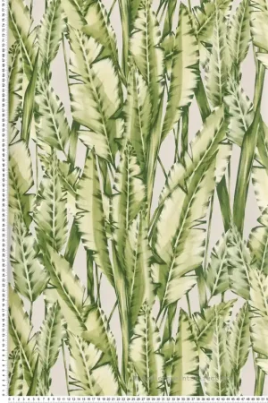 Papier peint Feuille Tiger Leaf lin - Folium de Osborne & Little Réf. OSB-W7333-02 Promotion