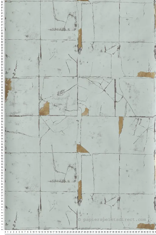 Papier peint Faïence Faenza Tile vert - Folium de Osborne & Little Réf. OSB-W7332-03 Nouvelle Collection