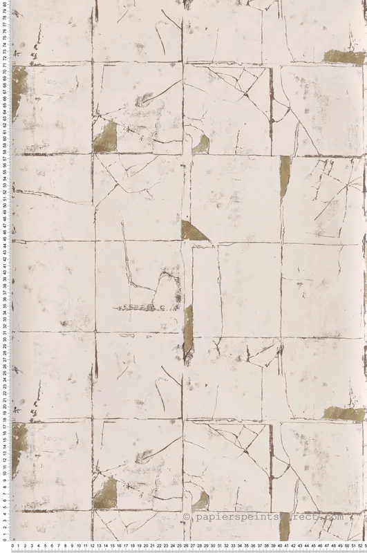 Papier peint Faïence Faenza Tile écru - Folium de Osborne & Little Réf. OSB-W7332-01 Retour Gratuit