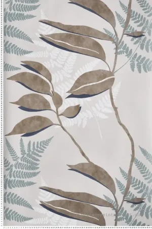 Papier peint Feuille d‘Or Mordoré gris - Folium de Osborne & Little Réf. OSB-W7331-05 Meilleur Prix