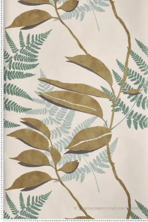 Papier peint Feuille d‘Or beige - Folium de Osborne & Little Réf. OSB-W7331-04 Meilleure Vente