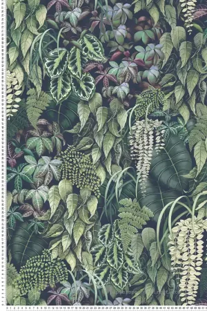 Papier peint Feuillage Green Wall vert - Folium de Osborne & Little Réf. OSB-W7330-02 Offre Limitée