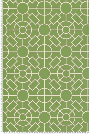 Papier peint Géométrique Knot Garden vert - Mansfield de Osborne & Little Réf. OSB-W7455-02 Solde