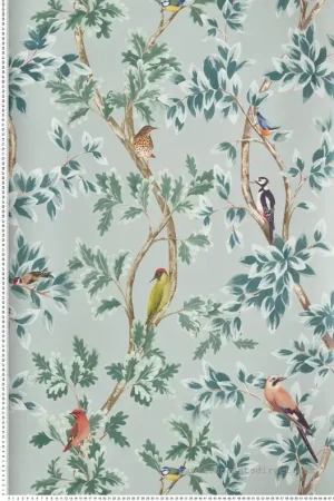 Expédition Rapide Papier peint Oiseaux Nature Neitherfield bleu - Mansfield de Osborne & Little Réf. OSB-W7450-03
