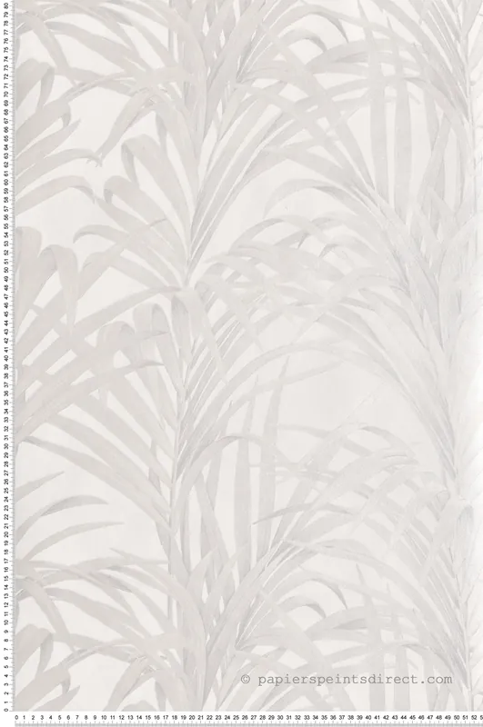 Top Vente Papier peint Feuillages Fougères blanc argent - 1930 de Casadéco Réf. MNCT28920101