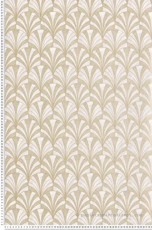 Retour Gratuit Papier peint Art Déco Palmette doré - 1930 de Casadéco Réf. MNCT85731202