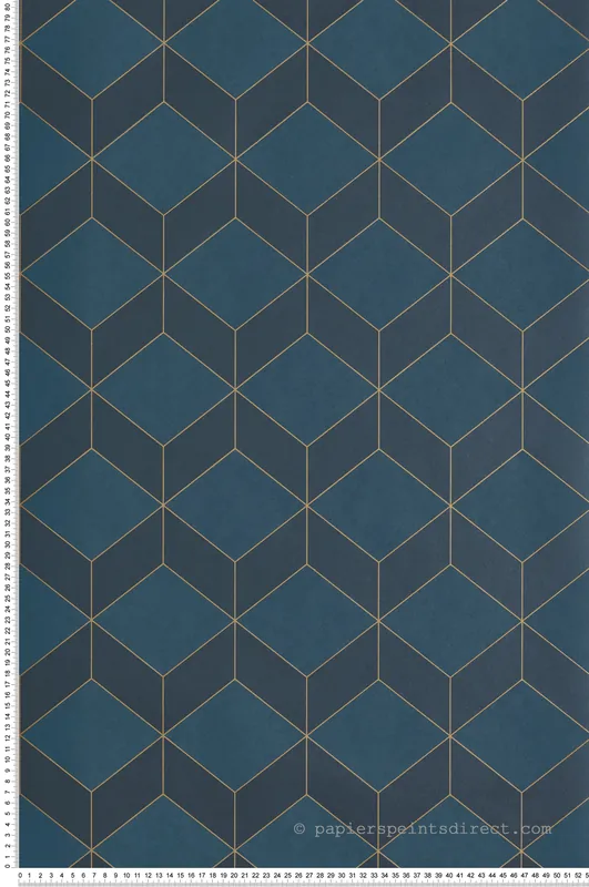 Dernière Chance Papier peint Cube Metro bleu - 1930 de Casadéco Réf. MNCT85686337