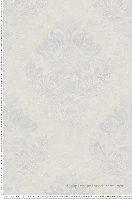 Nouveauté Papier peint Baroque Damasse blanc nacré - Metropolitan Stories 2 d‘AS Création Réf. SP15539