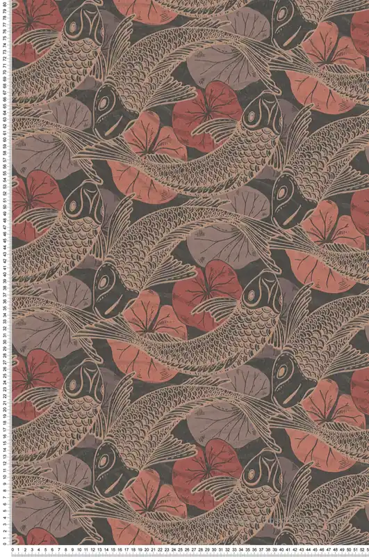 Dernière Chance Papier peint Poisson Carpe Koï rouge - Metropolitan Stories 2 d‘AS Création Réf. SP15486