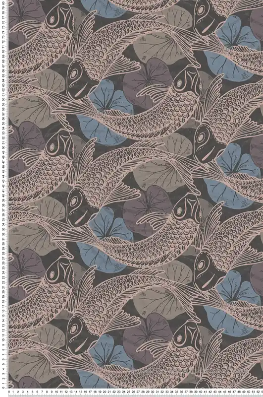 Must-Have Papier peint Poisson Carpe Koï noir - Metropolitan Stories 2 d‘AS Création Réf. SP15485