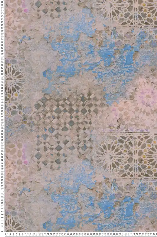 Haute Qualité Papier peint Carreaux de Ciment Gaudi bleu - Metropolitan Stories 2 d‘AS Création Réf. SP15480