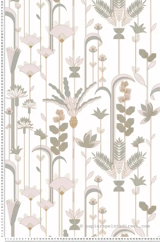 Must-Have Papier peint Fleurs Ephemeral vert amande - Labyrinth de Casélio Réf. LBY102097028