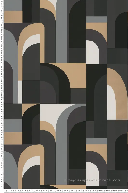 Papier peint Art Déco Doors noir doré - Labyrinth de Casélio Réf. LBY102089021 Commander Vite