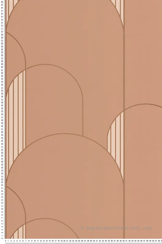 Vente Flash Papier peint Graphique High Walls terracotta nude cuivré - Labyrinth de Casélio Réf. LBY102114044