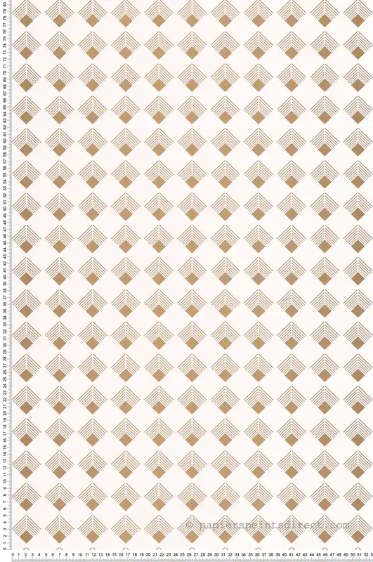 Bon Plan Papier peint Géométrique Patch blanc doré - Labyrinth de Casélio Réf. LBY102131026