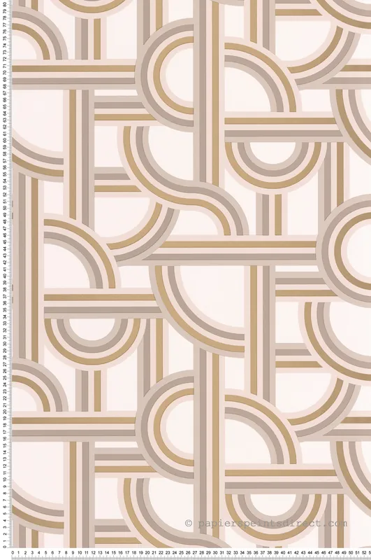 Offre Spéciale Papier peint Design Impass blanc beige - Labyrinth de Casélio Réf. LBY102121020