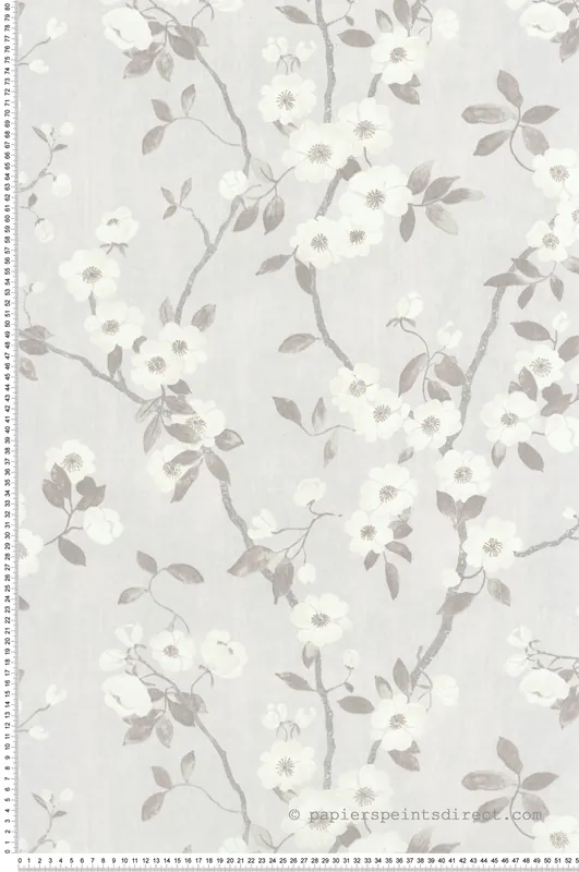 Expédition Rapide Papier peint Floral Spring Flower gris bleuté - Delicacy de Casadéco Réf. DELY85399171
