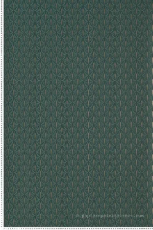 Papier peint Art Déco Stein vert anglais - Delta de Casamance Réf. CAS-B73920436 Meilleur Choix