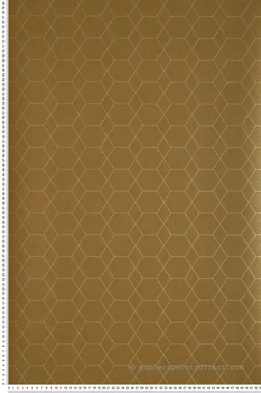 Papier peint Géométrique Hexagone Pytheas or - Delta de Casamance Réf. CAS-A72152856 Dernière Chance