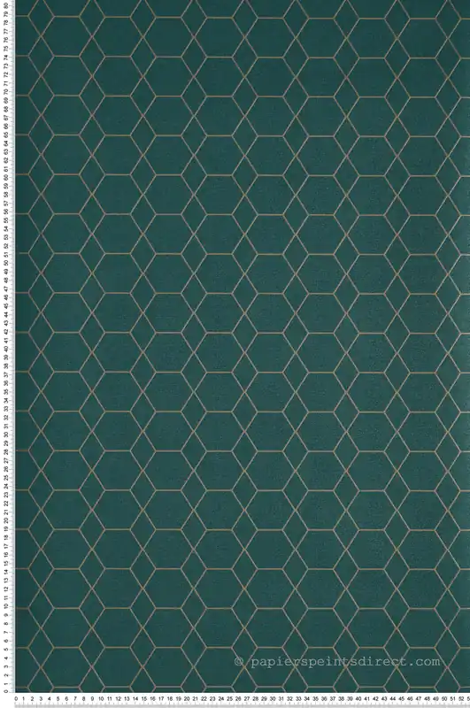 Pas Cher Papier peint Géométrique Hexagone Pytheas émeraude - Delta de Casamance Réf. CAS-A72152652