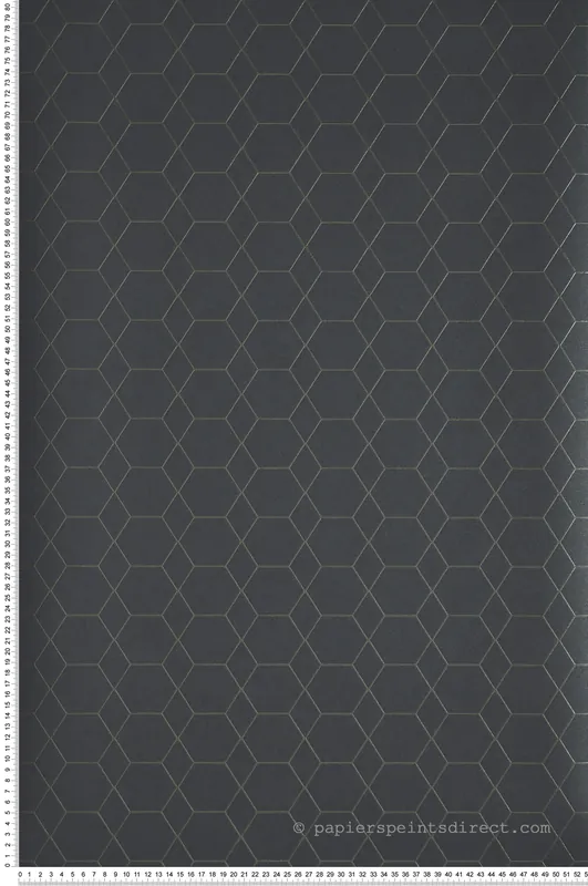 Papier peint Géométrique Hexagone Pytheas anthracite - Delta de Casamance Réf. CAS-A72150546 Commander Vite