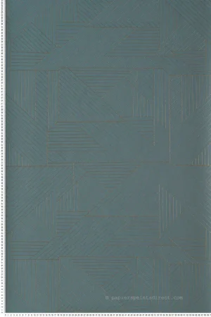 Papier peint Géométrique Prisme vert de gris - Delta de Casamance Réf. CAS-74621834 Nouveauté