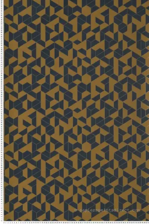 Papier peint Géométrique Mosaic moutarde - Delta de Casamance Réf. CAS-74580408 Bon Plan