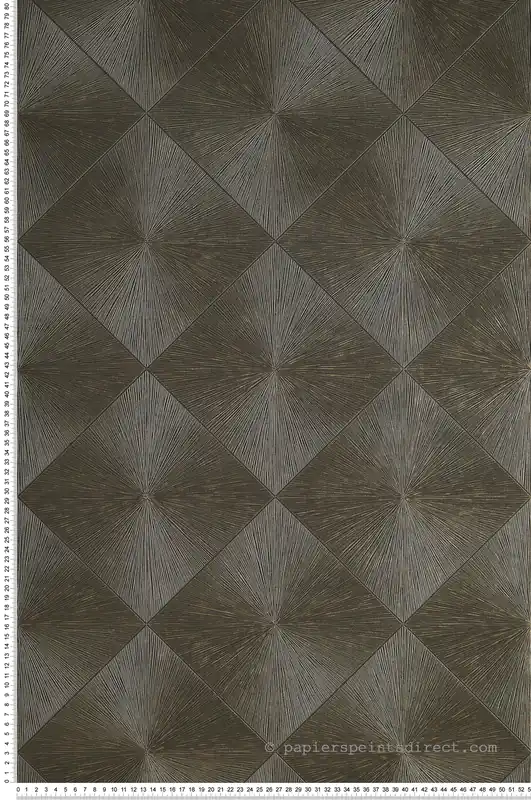 Bon Marché Papier peint Géométrique Losange Perception mordoré - Utopia de Casadeco Réf. UTOP85139426
