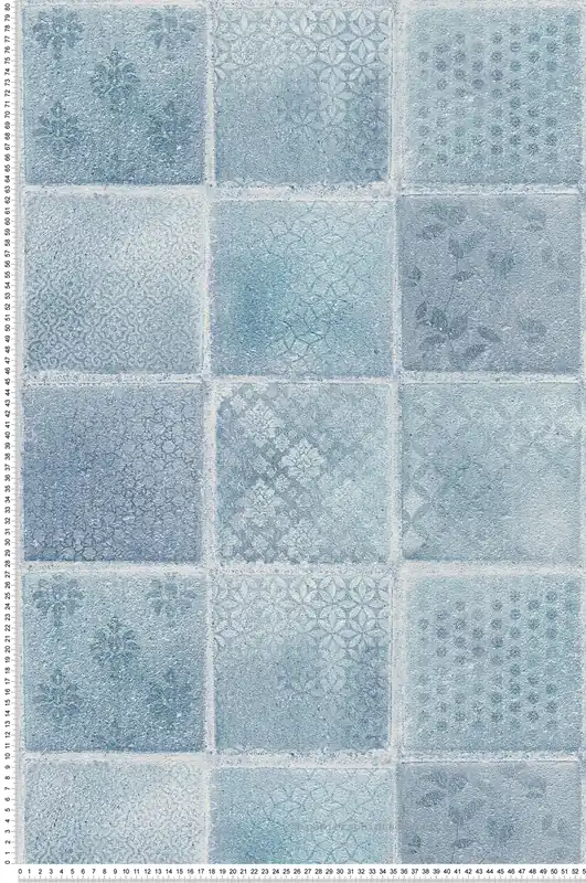 Offre Exclusive Papier Peint Carreaux de Ciment bleu - New Studio 2.0 Ed. II de AS Création Réf.bd. SP15324