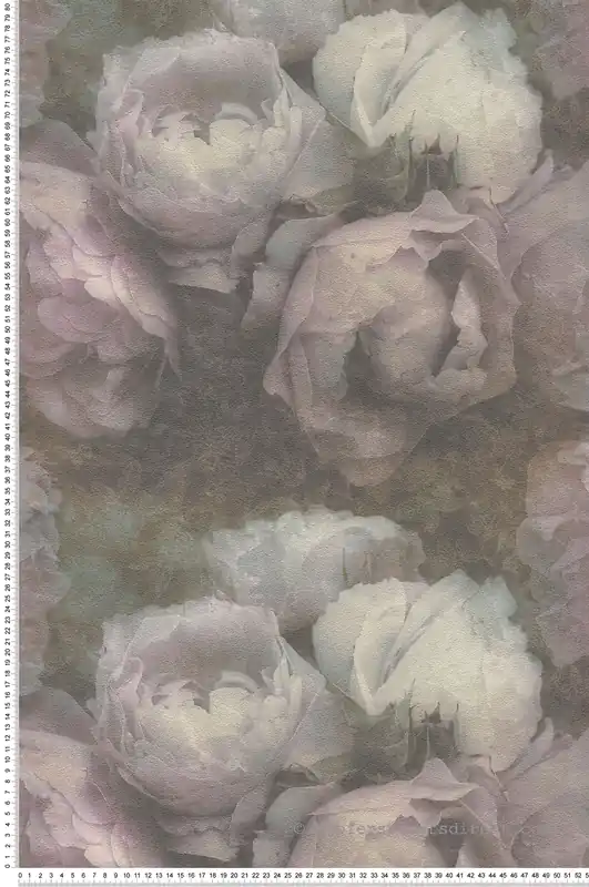 Solde Papier peint Rose Romantic Dream vert bleuté - New Walls d‘AS Création Réf. SP15234