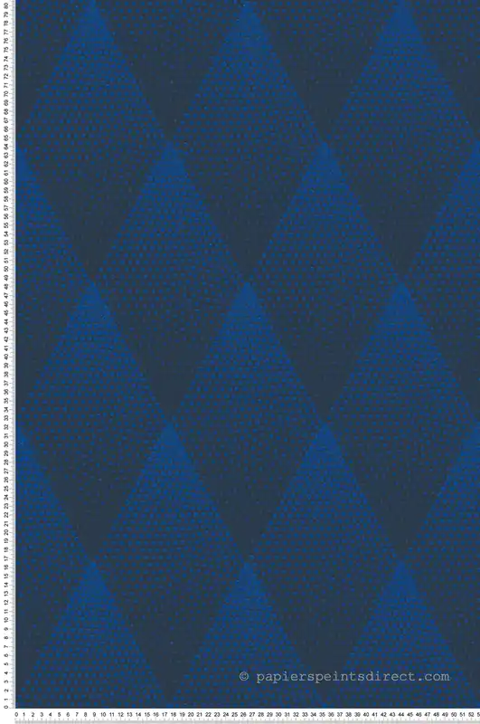 Remise Papier peint Géométrique Losange bleu nuit pailleté - New Walls d‘AS Création Réf. SP15268