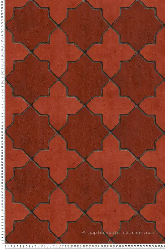 Achat Immédiat Papier peint Azulejos Faience rouge - New Walls d‘AS Création Réf. SP15275
