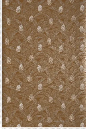 Papier peint Palmeta Métallisé doré - Orphée de Casamance Réf. CAS-74742146 Nouveauté