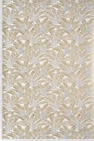 Commande En Gros Papier peint Palmeta Métallisé argenté et doré - Orphée de Casamance Réf. CAS-74742044