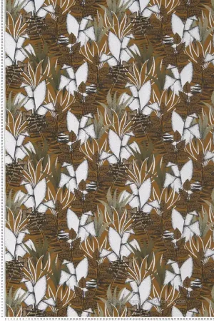 Papier peint Feuillage Tigris marron - Orphée de Casamance Réf. CAS-74731632 Nouvel Arrivage