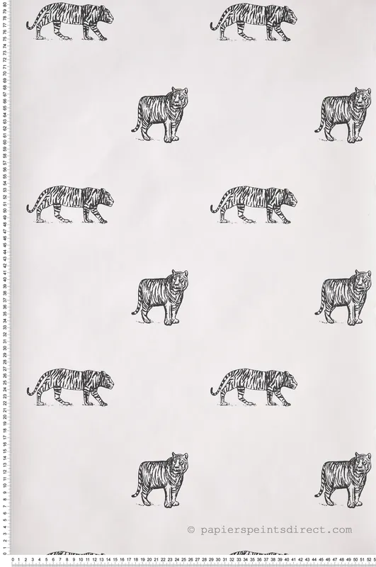 Dernière Chance Papier peint Enfant Eye of the tiger noir et blanc - Our Planet de Casélio Réf. OUP101969916