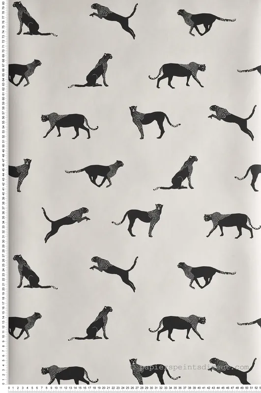 Meilleur Prix Papier peint Guépard Wild forest noir et blanc - Moonlight de Casélio Réf. MLG101140096