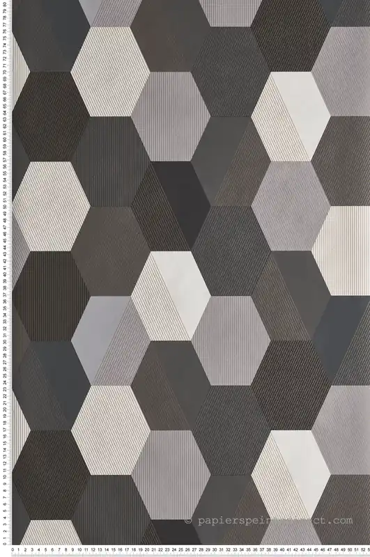 Vente Flash Papier peint Hexagone gris/noir/or - Moonlight de Casélio Réf. MLG100109023