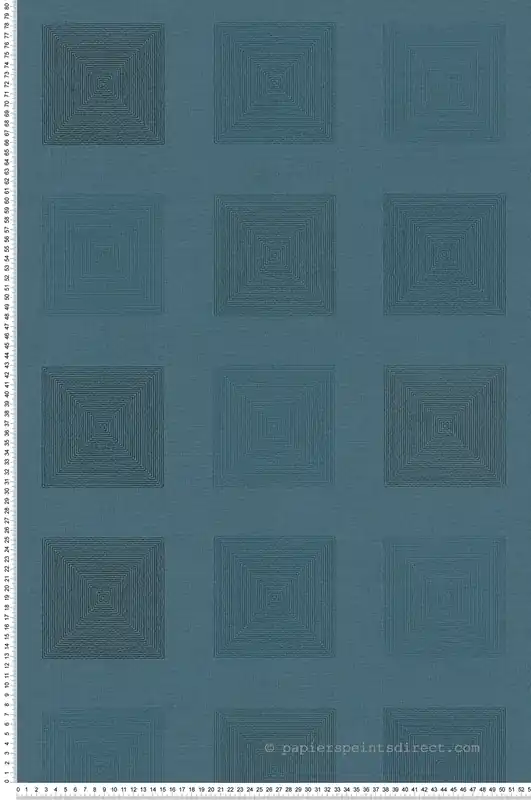 Expédition Rapide Papier peint géométrie ethnique Massai bleu canard - Ethnic Origin d‘AS Création Réf. SP15204