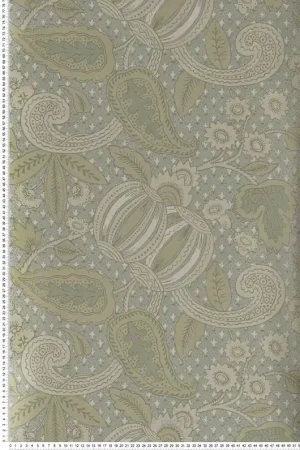 Papier peint cachemire Pomegranate Green Scale - National Trust Papers de Little Greene Réf. 0245POGREEN Authentique