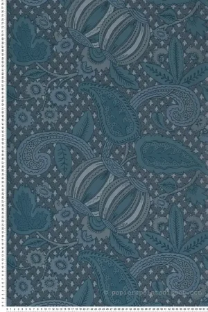 Paiement Sécurisé Papier peint cachemire Pomegranate Blue Scale - National Trust Papers de Little Greene Réf. 0245POBLUES