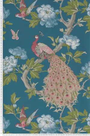 Papier peint vintage paon Pavona Sylvie - National Trust Papers de Little Greene Réf. 0245PASYLVI Prix Cassé