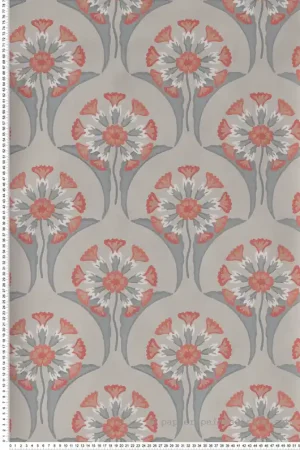 Prix Cassé Papier peint fleuri Hencroft Bone China - National Trust Papers de Little Greene Réf. 0245HEBONEC