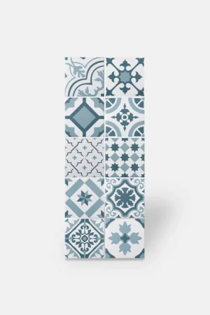 Acheter Direct Carrelage Georgia Mix - Patchwork Bleu pour Sol et Mur - 15x15cm - ET9703032