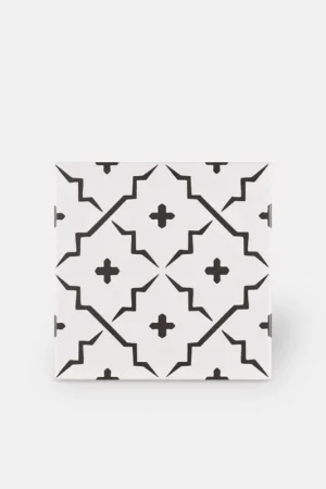 Acheter Direct Carrelage Rina - Motif 9 Noir pour Sol et Mur - 15x15cm - CO9704029