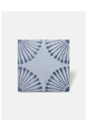 Vente Flash Carrelage Sol et Mur Munata Blanc et Bleu - 20x20cm - FV2702229