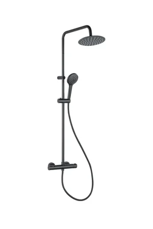 Affaire À Saisir Adema sparkle 2.0 ensemble de douche à effet pluie avec thermostat douche de tête 20cm douchette à main 3 positions noir